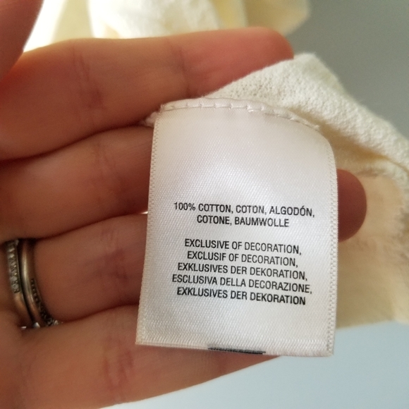 Anthropologie Lilka Cream Pom Pom Tee - Picture 7 of 9